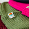 Ribbed Knit Beanie | Unisex Green Winter Hat -  from b.e.happe 