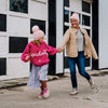 Mommy + Me Matching Beanie Set | Pink Knit Hat Set - b.e.happe