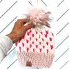 Mommy + Me Matching Beanie Set | Pink Knit Hat Set - b.e.happe