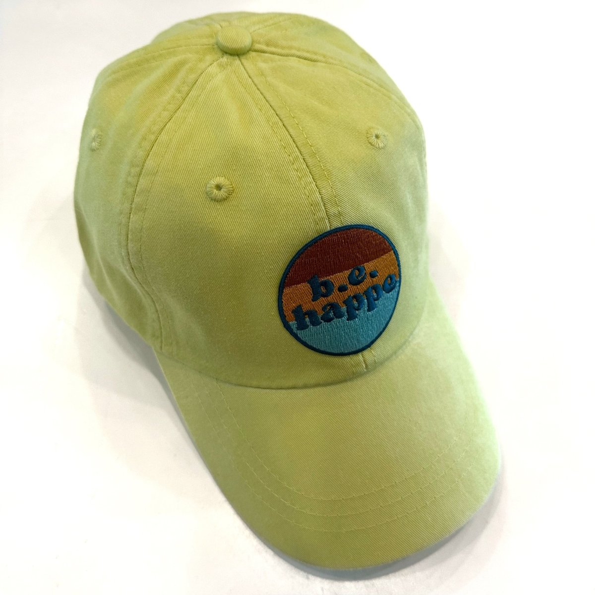 Non - distressed Buckle Back Baseball Cap | Lime - b.e.happe