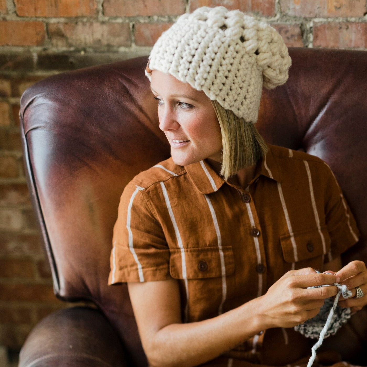 Crochet Slouch Hat | Coney + Spice Slouchy Beanie | b.e.happe