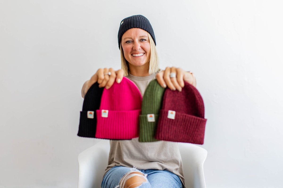 Ribbed Knit Beanie | Unisex Black Winter Hat - b.e.happe