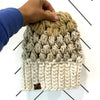 Slouch Hat | Tan + Cream Slouchy Beanie - b.e.happe