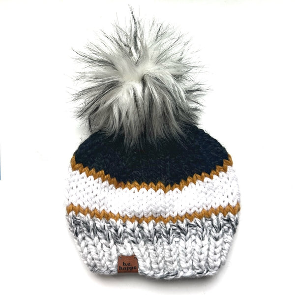 Team Adult Knit Pom Hat | Choose your combo - b.e.happe