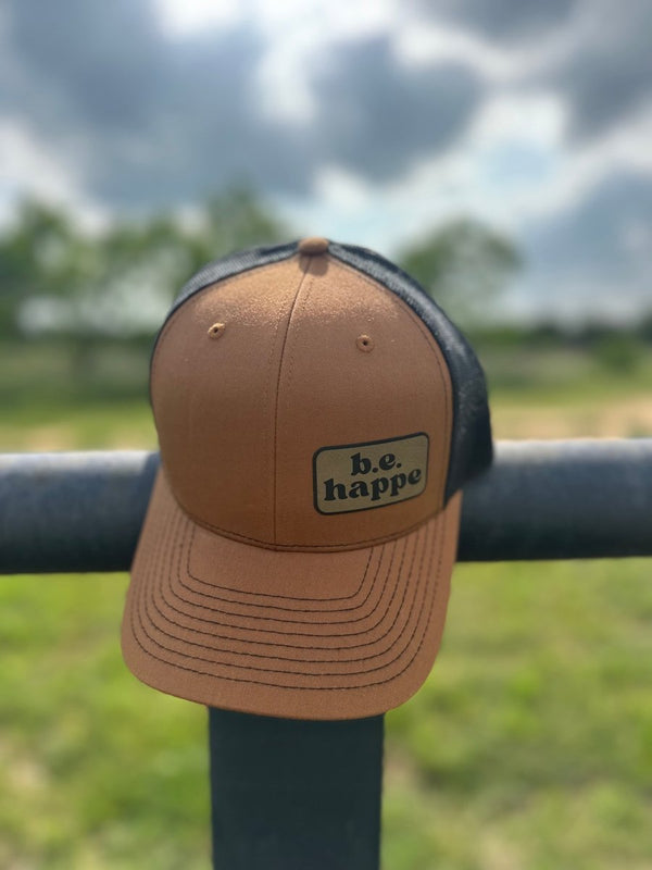 Trucker Snapback Cap | Camel + Black - b.e.happe