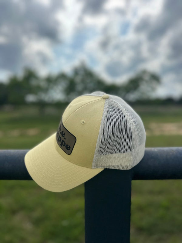 Trucker Snapback Cap | Pale Yellow - b.e.happe