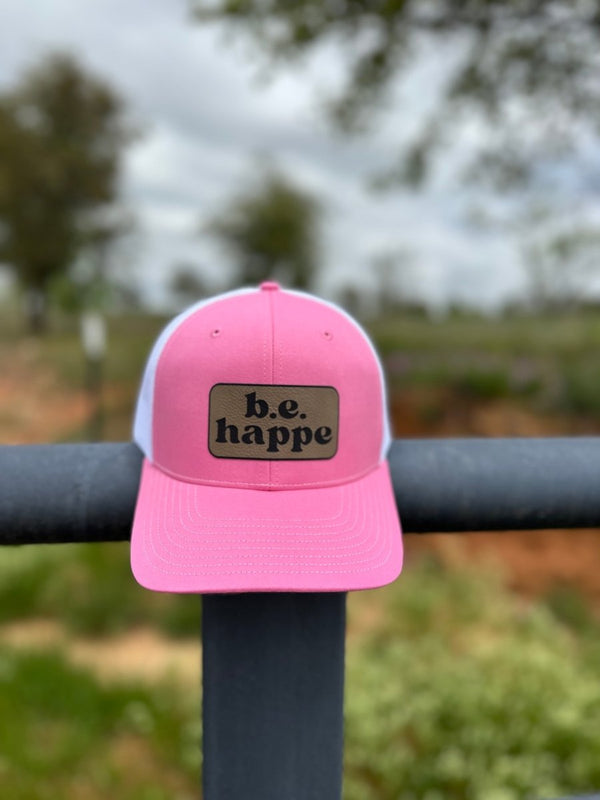 Trucker Snapback Cap | Pink + White - b.e.happe