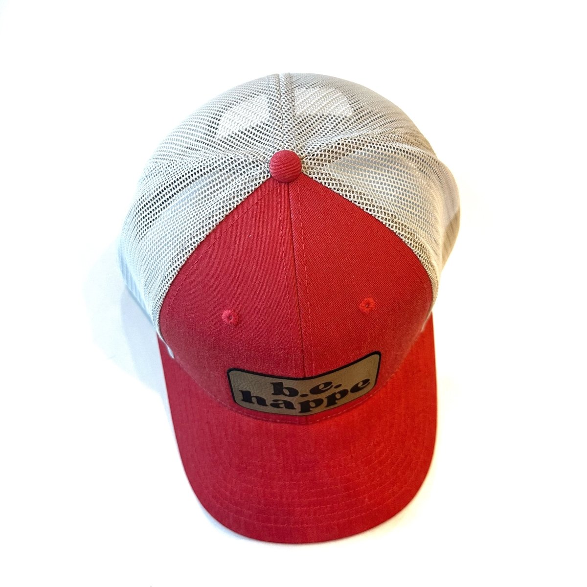 Trucker Snapback Cap | Red Baseball Hat - b.e.happe