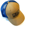 Trucker Snapback Cap | Royal Blue + Gold - b.e.happe
