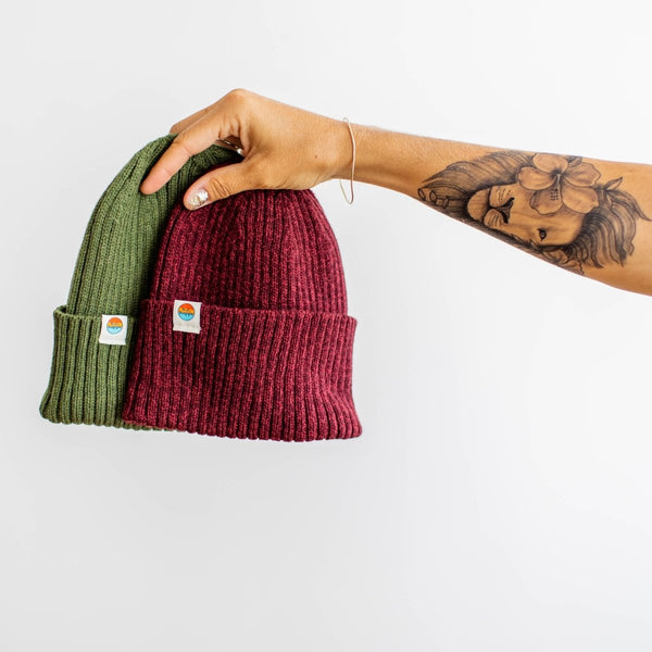 Unisex Winter Hat | Cuffed or Slouched Knit Beanie - b.e.happe
