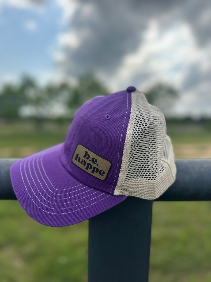Unstructured Glide Buckle Trucker Baseball Cap | Purple - b.e.happe