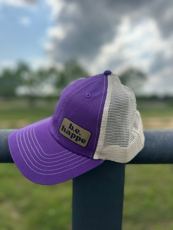 Unstructured Glide Buckle Trucker Baseball Cap | Purple - b.e.happe