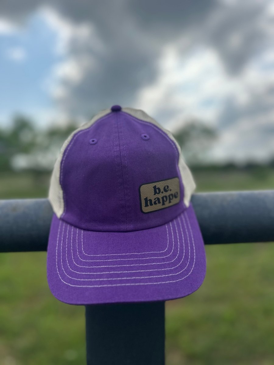 Unstructured Glide Buckle Trucker Baseball Cap | Purple - b.e.happe