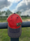 Unstructured Snapback Baseball Cap | Scarlet Red+ Blue - b.e.happe