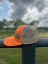 Unstructured Snapback Trucker Baseball Cap | Orange - b.e.happe