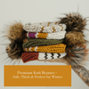 Women's Colorful Double Pom Beanie | Handmade Hat with Two Poms - b.e.happe