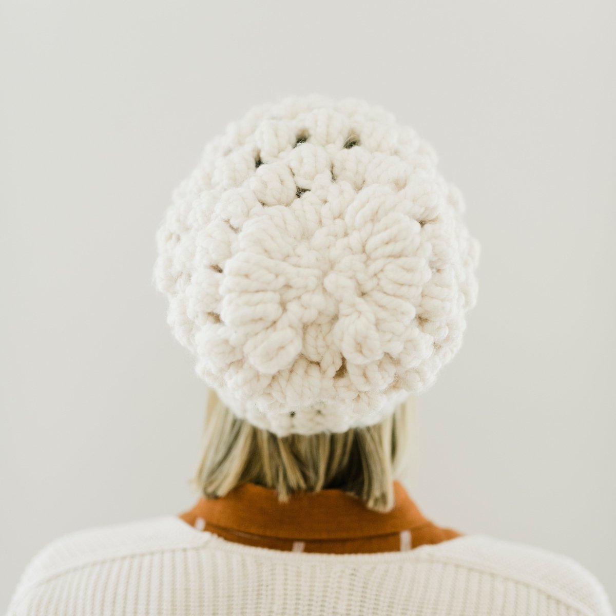 Women's Slouch Hat | Cream Slouchy Beanie - b.e.happe
