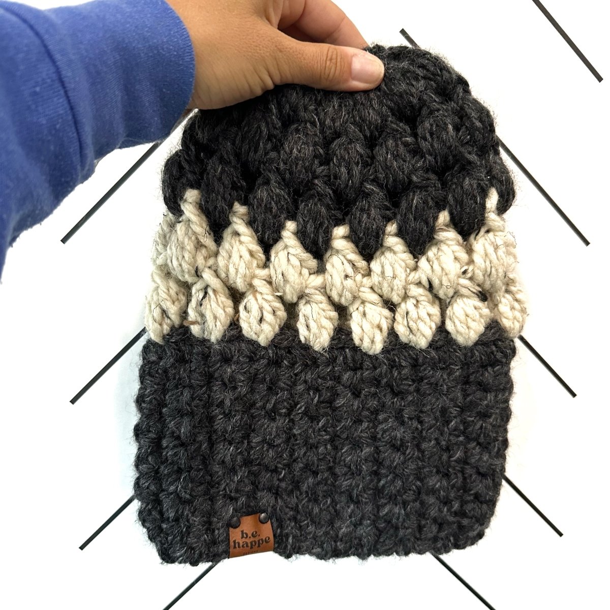 Women's Slouch Hat | Gray Slouchy Beanie - b.e.happe