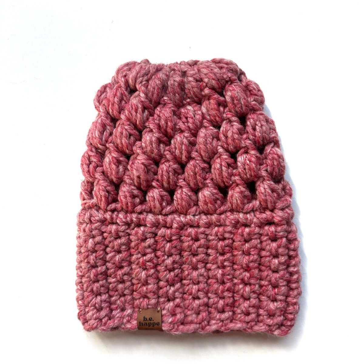 Women's Slouch Hat | Heathered Red Slouchy Beanie - b.e.happe
