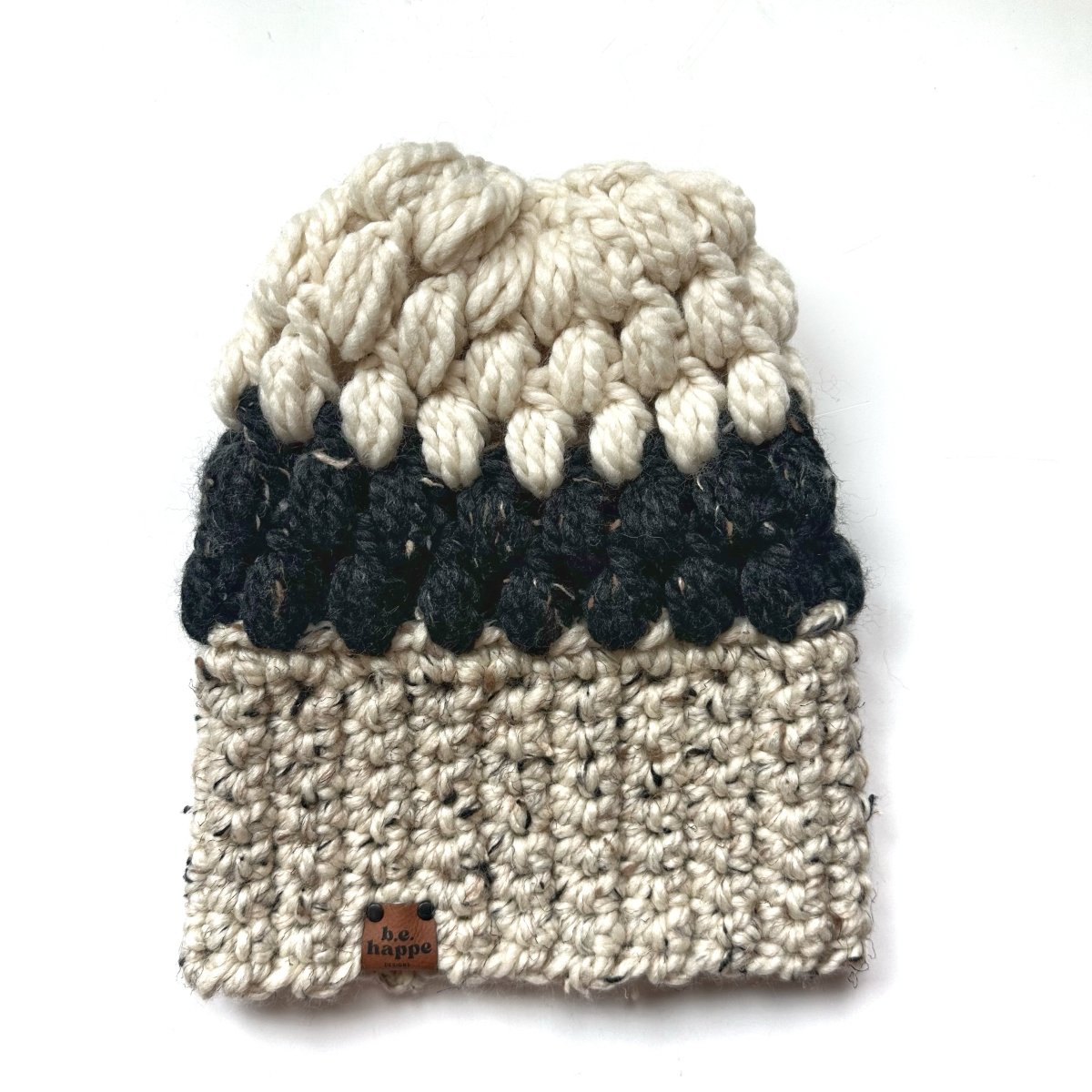 Women's Slouch Hat | Neutral Slouchy Beanie - b.e.happe