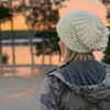 Women's Slouch Hat | Off White Beanie - b.e.happe