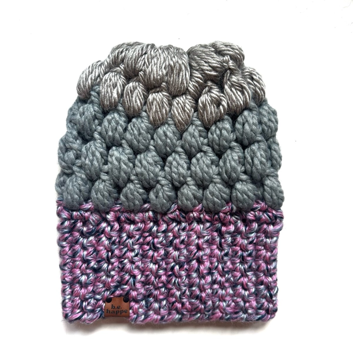 Women's Slouch Hat | Purple + Blue Slouchy Beanie - b.e.happe