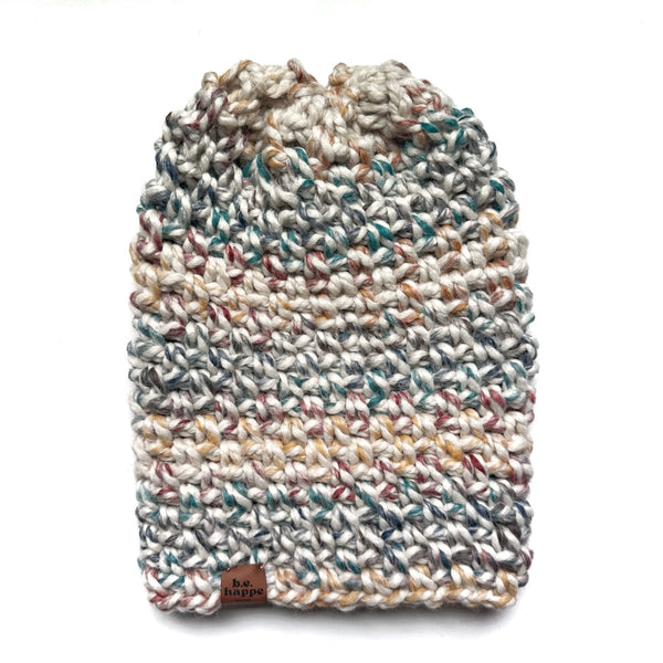 Women’s Slouch Hat Set | Crochet Slouchy Rainbow Beanies - b.e.happe