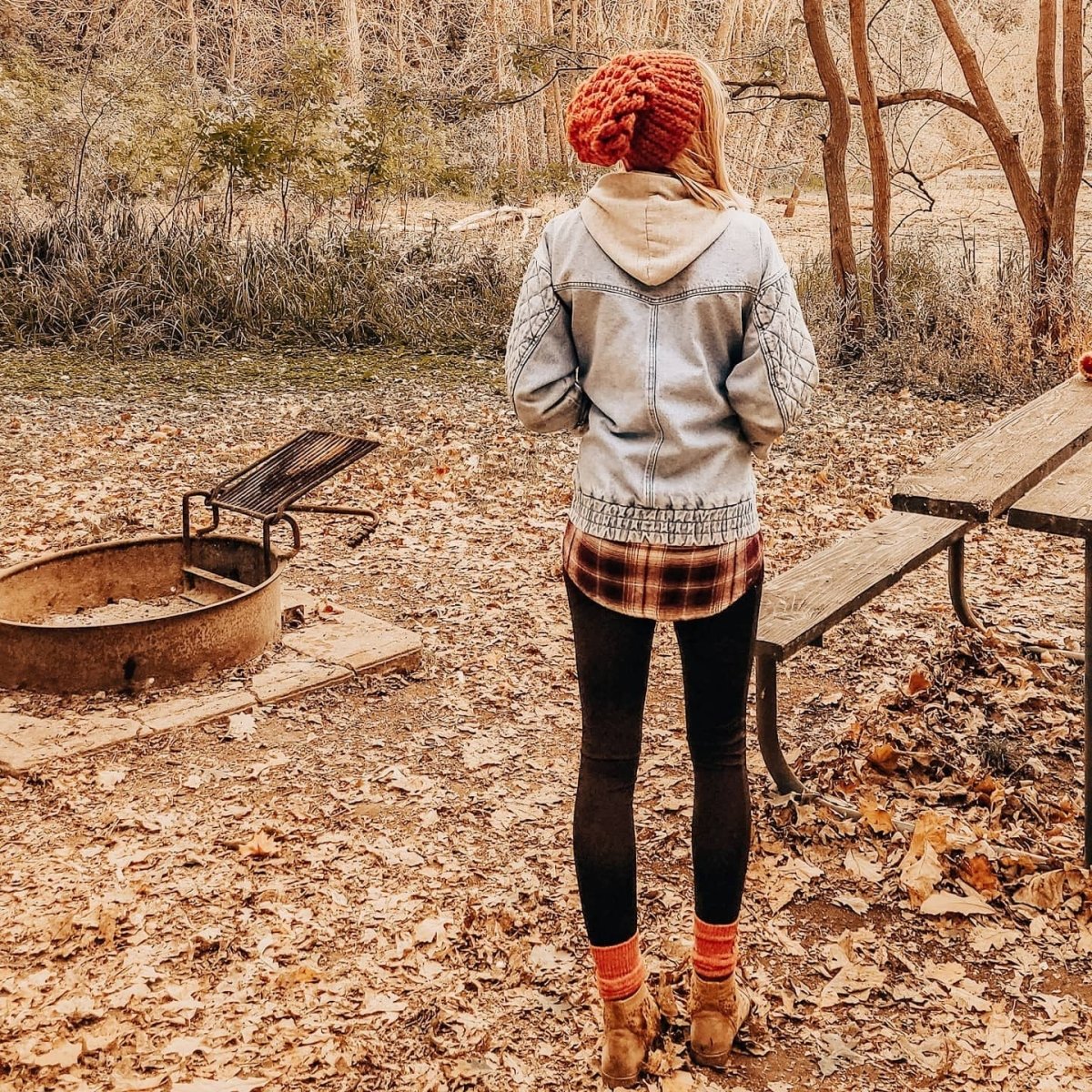 Women's Slouch Hat | Spice Orange Beanie - b.e.happe