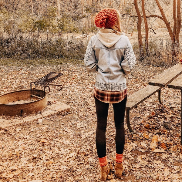 Women's Slouch Hat | Spice Orange Beanie - b.e.happe
