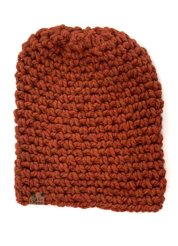Women's Slouch Hat | Spice Orange Beanie - b.e.happe