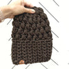Women's Slouch Hat | Walnut Black Slouchy Beanie - b.e.happe