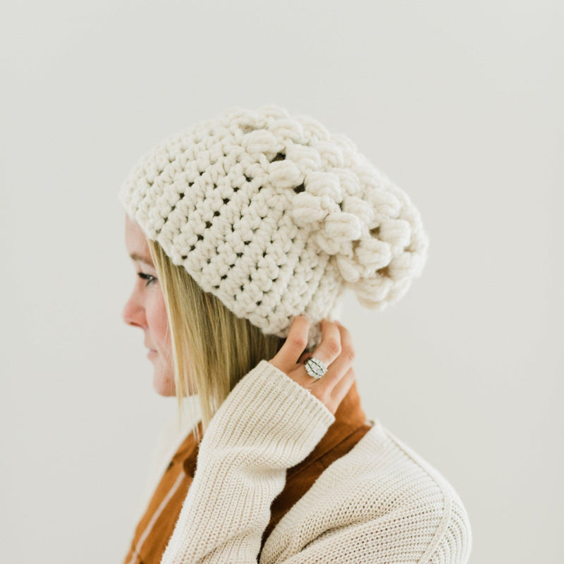 womens slouch hat off white slouchy beanie