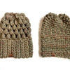 Youth Knit Pom Hat | Green Variegated Beanie - b.e.happe