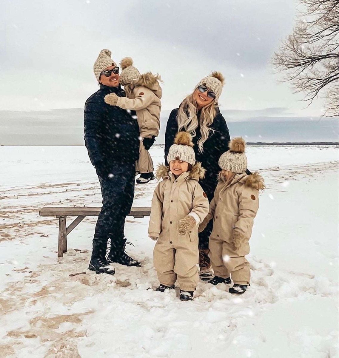 Youth Knit Pom Hat | Oatmeal Beanie - b.e.happe