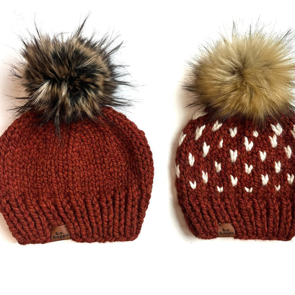 Youth Knit Pom Hat | Spice Beanie - b.e.happe