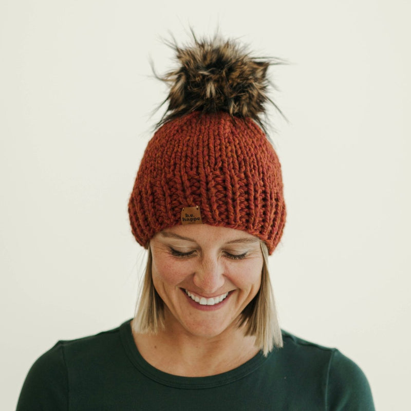 Youth Knit Pom Hat | Spice Beanie - b.e.happe