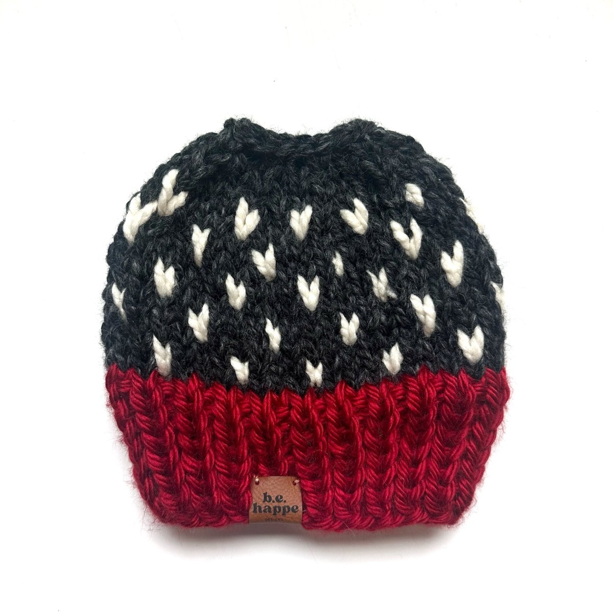 Youth Messy Bun Hat | Knit Ponytail Beanie - b.e.happe