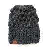 Crochet Slouch Hat | Charcoal Gray Slouchy Beanie - Hats from b.e.happe 