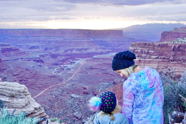 Adult Pom Hat | Rainbow Pom Beanie - b.e.happe