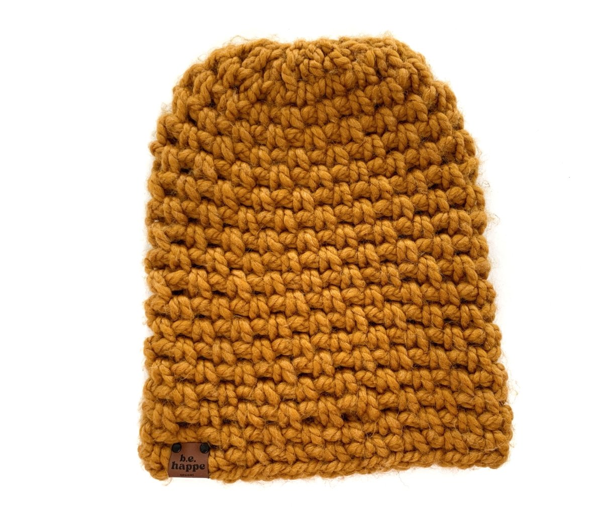 Crochet Simple Slouch Hat | Butterscotch Beanie - b.e.happe