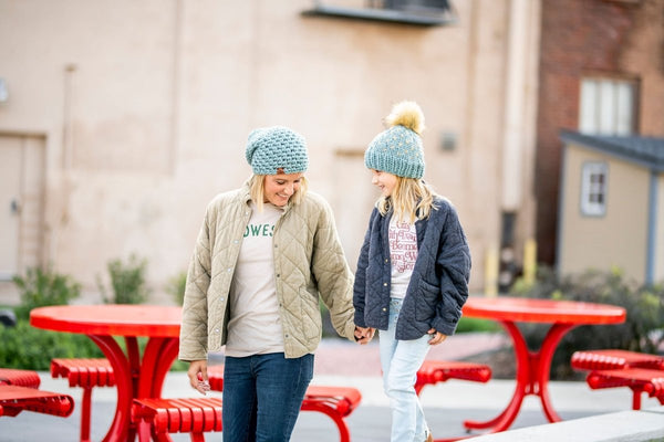 Crochet Simple Slouch Hat | Succulent Blue Beanie - b.e.happe