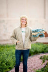 Crochet Simple Slouch Hat | Tan Slouchy Beanie - b.e.happe
