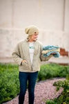 Crochet Simple Slouch Hat | Tan Slouchy Beanie - b.e.happe