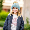 girl in heart knit pom beanie