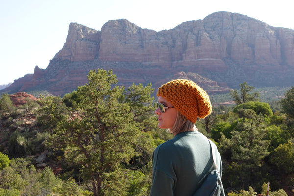 Crochet Simple Slouch Hat | Butterscotch Beanie