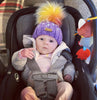 6-12 month Knit Heart Pom Hat | Wool Free Rainbow Beanie