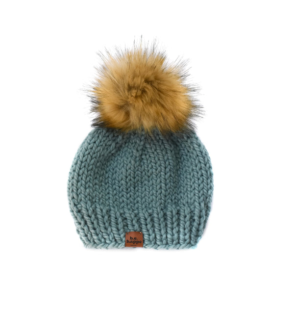 Toddler Succulent Blue Pom Hat