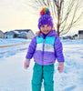 0-3 month Knit Hearts Pom Hat | Wool Free Rainbow Beanie