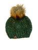 Adult Solid Knit Pom Hat | Kale Green