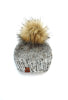 6-12 month Baby Solid Knit Pom Hat | Grey